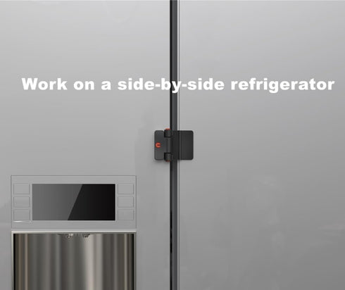 Refrigerator Adhesive Locks Double Button Fridge Door Lock with Key, Child Proof Freezer Cooler Door Lock, Child Baby Safety File Drawer Lock and ...